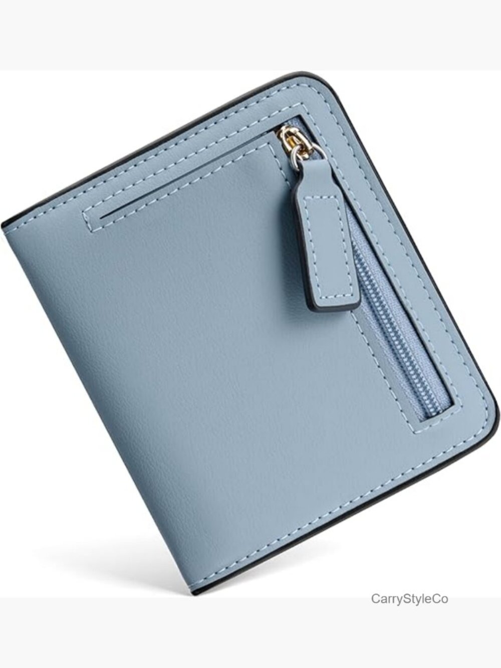 RFID Blocking Slim Bifold Leather Wallet with ID Window